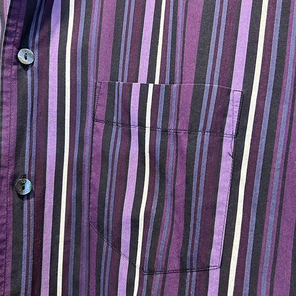 Dolce & Gabbana vintage men’s button up shirt in purples/blue/blues and white - Picture 4 of 16